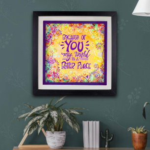 Poster Inspiração por causa da sala de aula amarela
