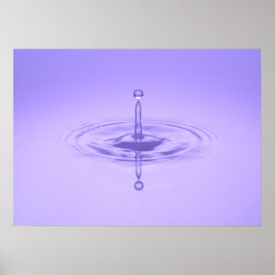 Poster Inspiração roxa da paz do amor do oceano da gota