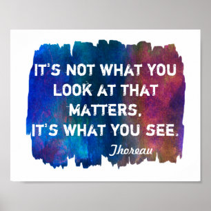 Poster inspiração Thoreau citando design de aquarela