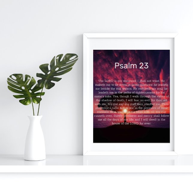 Poster Inspiracional Psalm 23 (Criador carregado)