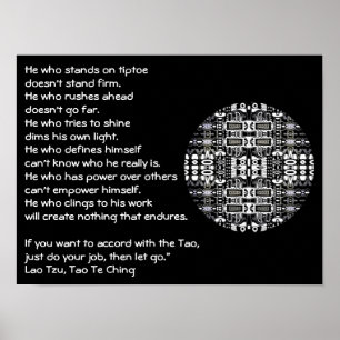 Poster inspirado da mandala das citações de Tzu