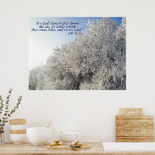 Poster inspirado da paisagem do inverno