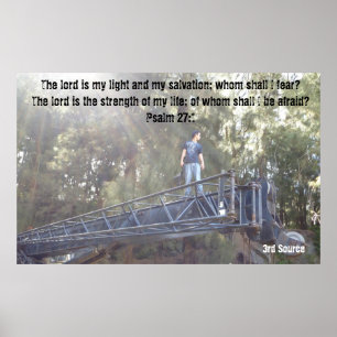 Poster inspirado do 27:1 do salmo de Saiga 12