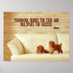 Poster inspirado dos trabalhos em equipe