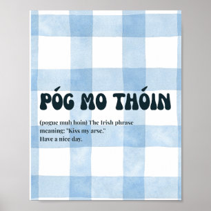 Poster inspirado em irlandês Póg mo thóin