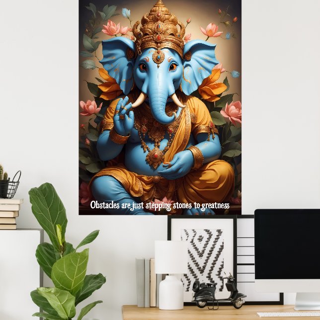 Poster Inspirado por Lord Ganesha (Escritório em casa)