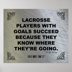 Poster inspirador 008 do Lacrosse