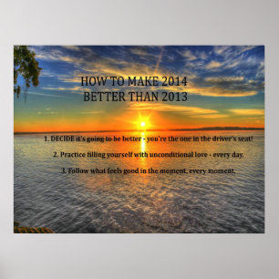 Poster inspirador 2014 da definição do ano novo