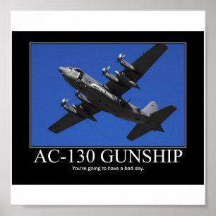 Poster inspirador da arma AC-130