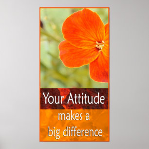 Poster inspirador da atitude positiva