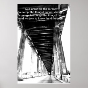Poster inspirador da oração da serenidade