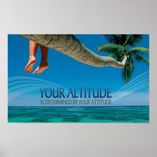 Poster Inspirador de Boa Atitude (Frente)