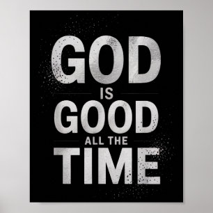 Poster Inspirador Deus É Bom O Tempo Todo Dizendo Fé