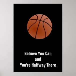 Poster inspirador do basquetebol das citações
