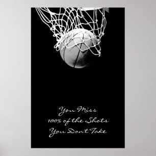 Poster inspirador do basquetebol das citações do