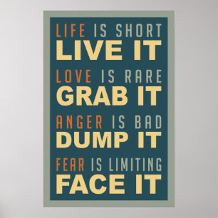 Poster inspirador do conselho da vida