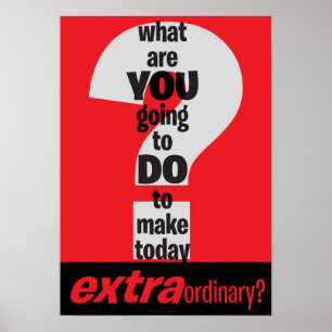 Poster inspirador - faça hoje extraordinário