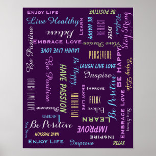 Pôster Inspirador inspirado ESCOLHE SUA COR