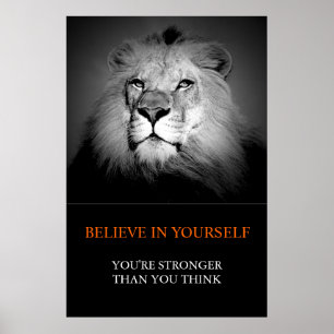 Poster Inspirador na moda acredita em o senhor mesmo o