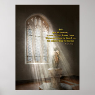 Poster Inspirador - Pai Celestial - Oração da Serenidade