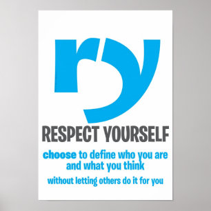 Poster inspirador - respeito você mesmo