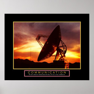 Poster inspirador uma "comunicação" 22x28
