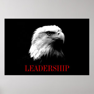 Poster inspirador vermelho preto de Eagle da