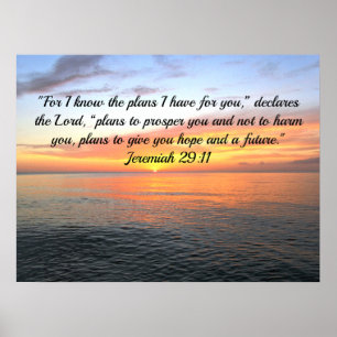 POSTER INSPIRANDO JEREMIAH 29:11 "PLANOS DE ESPERANÇA"