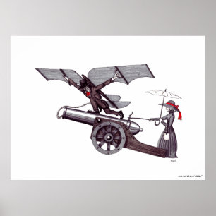 Pôster Inspiration surreal concept black and white art