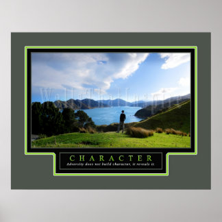 Poster Inspirational "Character" 22x28