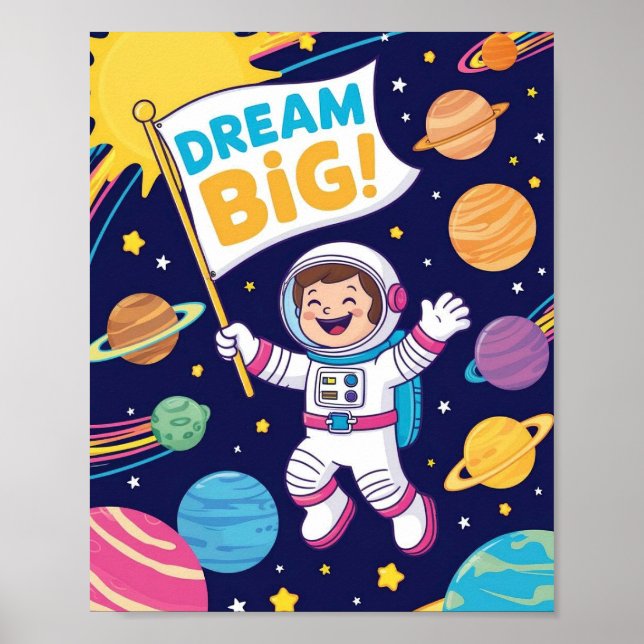 Poster Inspirational "Dream Big" for Children (Frente)