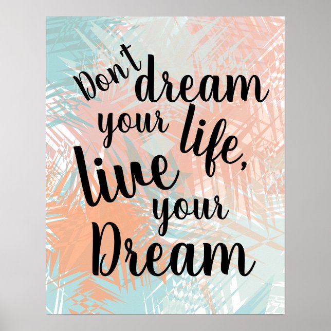 Poster Inspirational Live sua citação do Sonho (Frente)