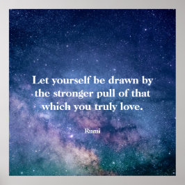 Poster Inspirational Motivational Rumi Quote Universe