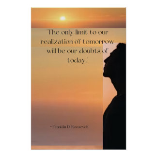 Pôster Inspirational Poster with Roosevelt Quote