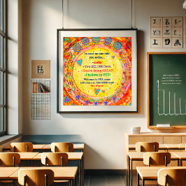 Poster Inspirivência de Sala de Aula de Advertência de Pr
