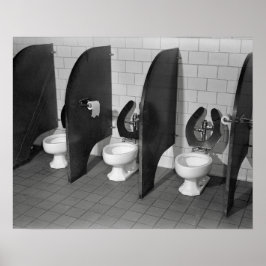 Poster Instalações Sanitárias, 1943. Foto Antiga
