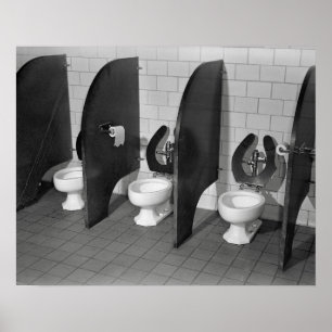 Poster Instalações Sanitárias, 1943. Foto Antiga