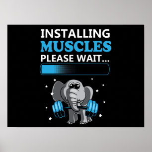 Poster Instale os músculos, por favor, espere o cigano e