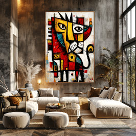 Poster Instinto Soberano — Expressão Abstrata Contemporân