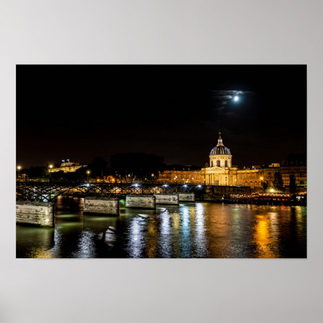 Poster Institut de France e Pont des Arts - Paris (Frente)