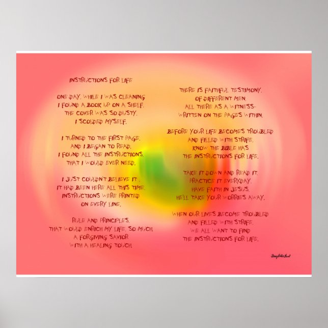 PÔSTER INSTRUÇÕES DE VIDA (Frente)