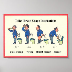 Poster Instruções para Pincel de Banheira