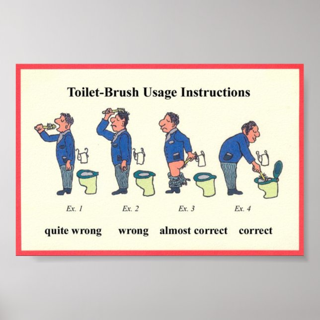 Poster Instruções para Pincel de Banheira (Frente)