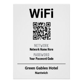 Pôster Instruções WiFi com código QR