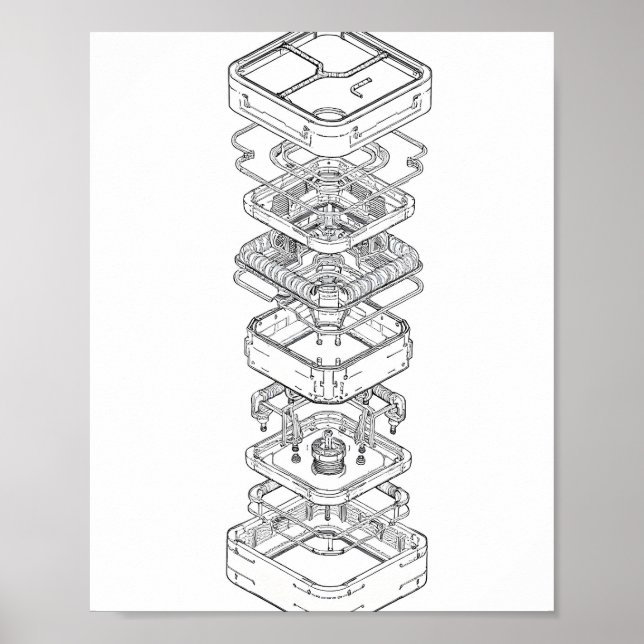 Poster Instructional Design: Modular Machine Assembly (Frente)