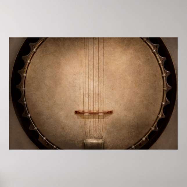 Pôster Instrumento - Corda - Eu amo banjo (Frente)