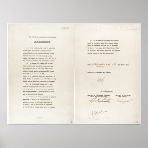 Poster Instrumento da rendição da segunda guerra mundia