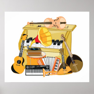 Poster Instrumentos de música