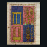 Poster Instrumentos do Templo<br><div class="desc">Instrumentos fol.26r do Templo da Escola Italiana Ms.OR.26,  da Bíblia Hebraica situada na Biblioteca Universitaria Estense,  Modena,  Itália. Os instrumentos fol.26r da Sra.OR.26 do Templo,  da Bíblia hebraica,  foram criados por volta do século 15.</div>