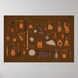 Poster Instrumentos musicais da corda